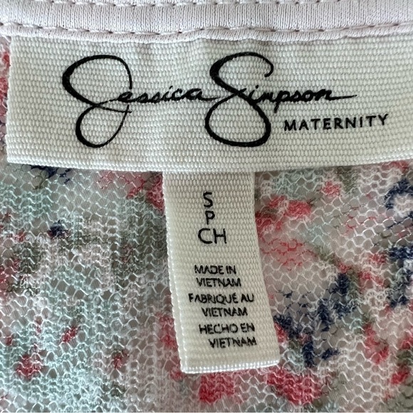 Jessica Simpson Maternity Dress Floral Asymmetrical Baby Shower Small - Picture 13 of 13